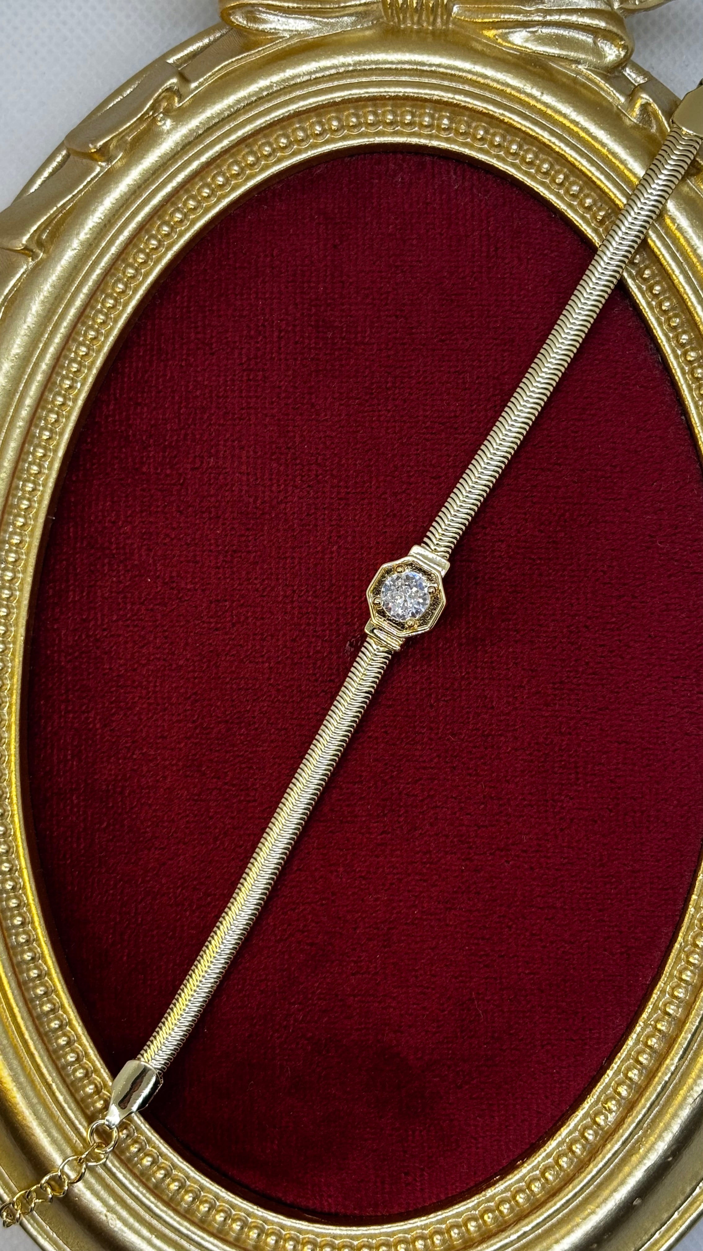 14k Gold Taşlı Bileklik