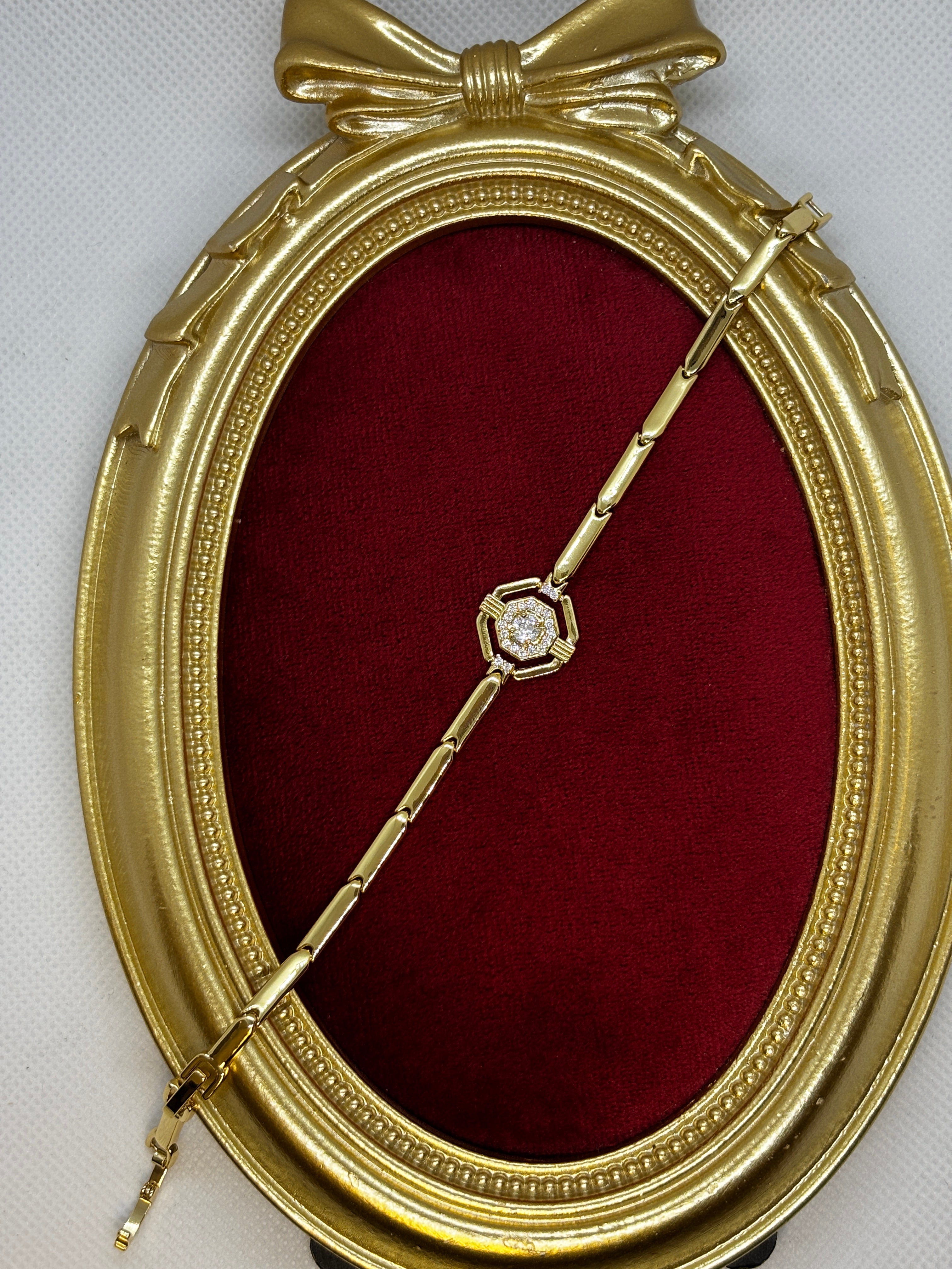 14K Taşlı Gold Bileklik