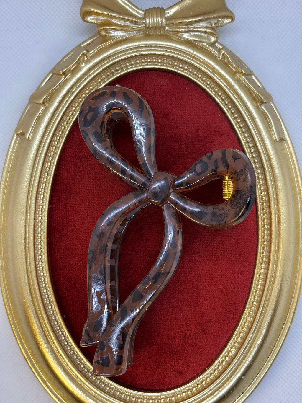 Leopar Fiyonklu Mandal Toka