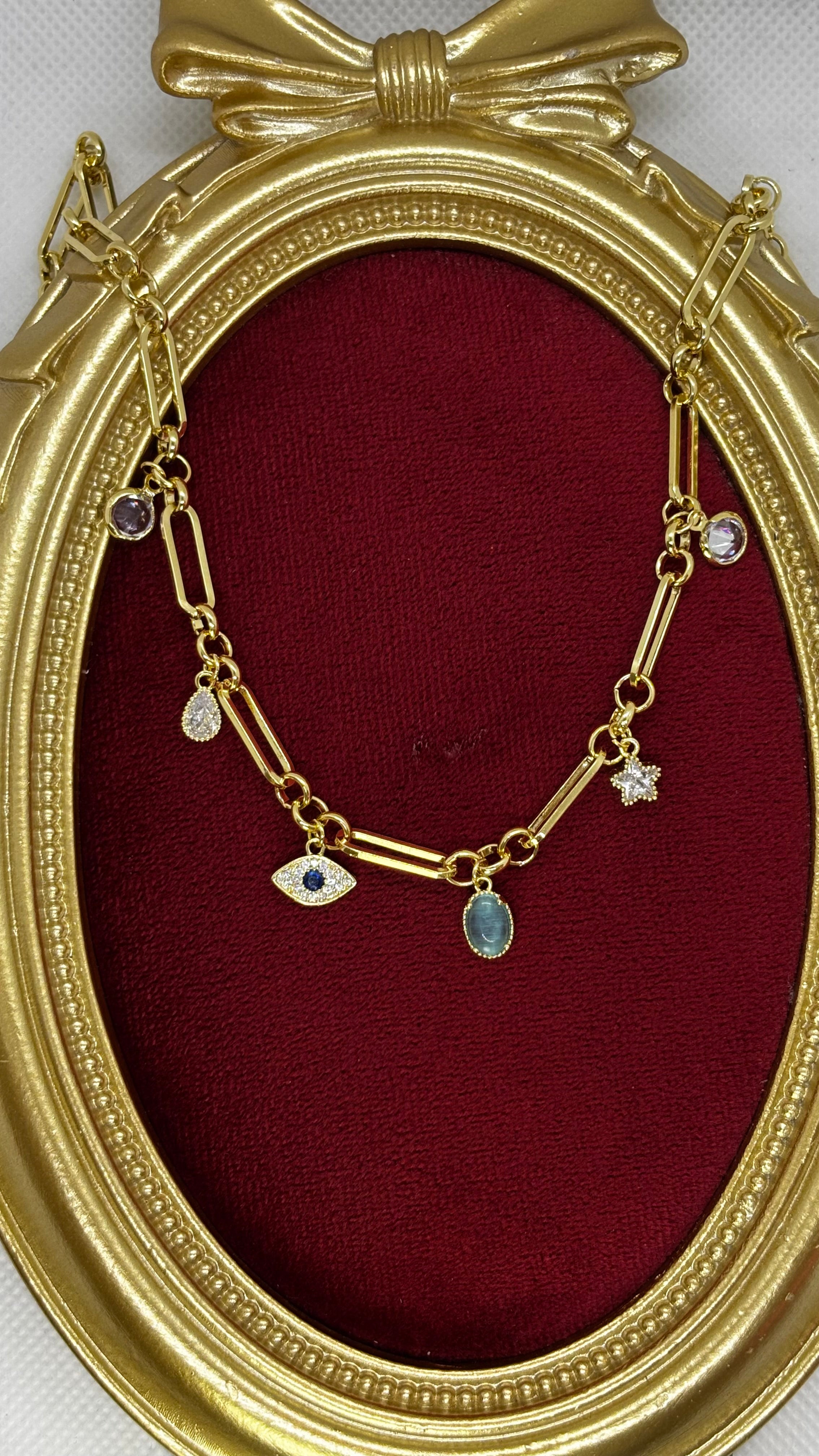 Charmlı 14k Kolye