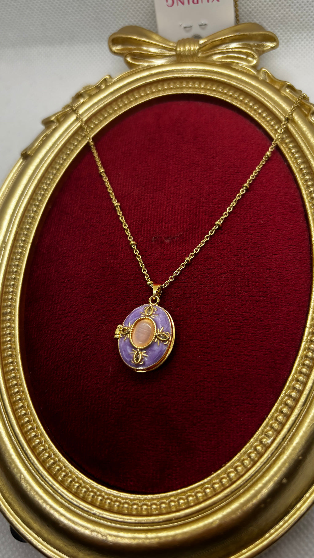Vintage Oval Kapaklı Anı Kolyesi