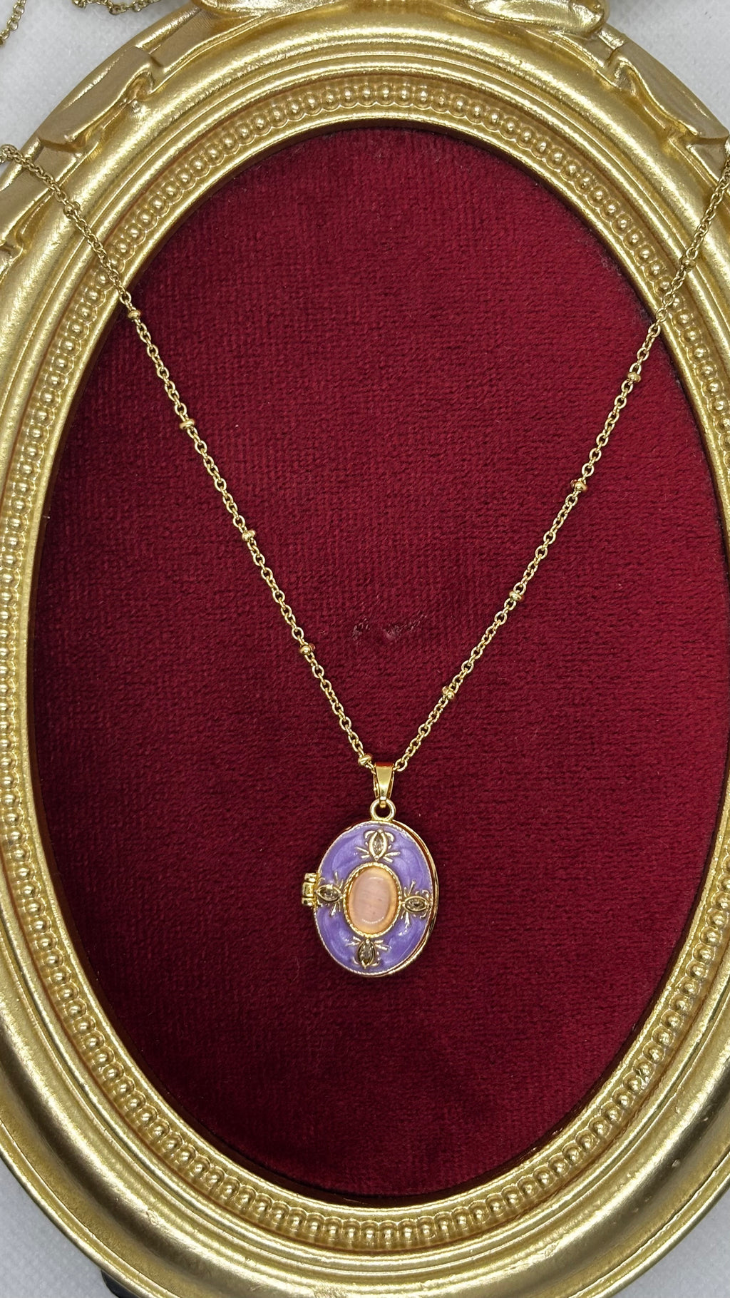 Vintage Oval Kapaklı Anı Kolyesi