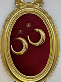 Gold Bombeli Ay Küpe