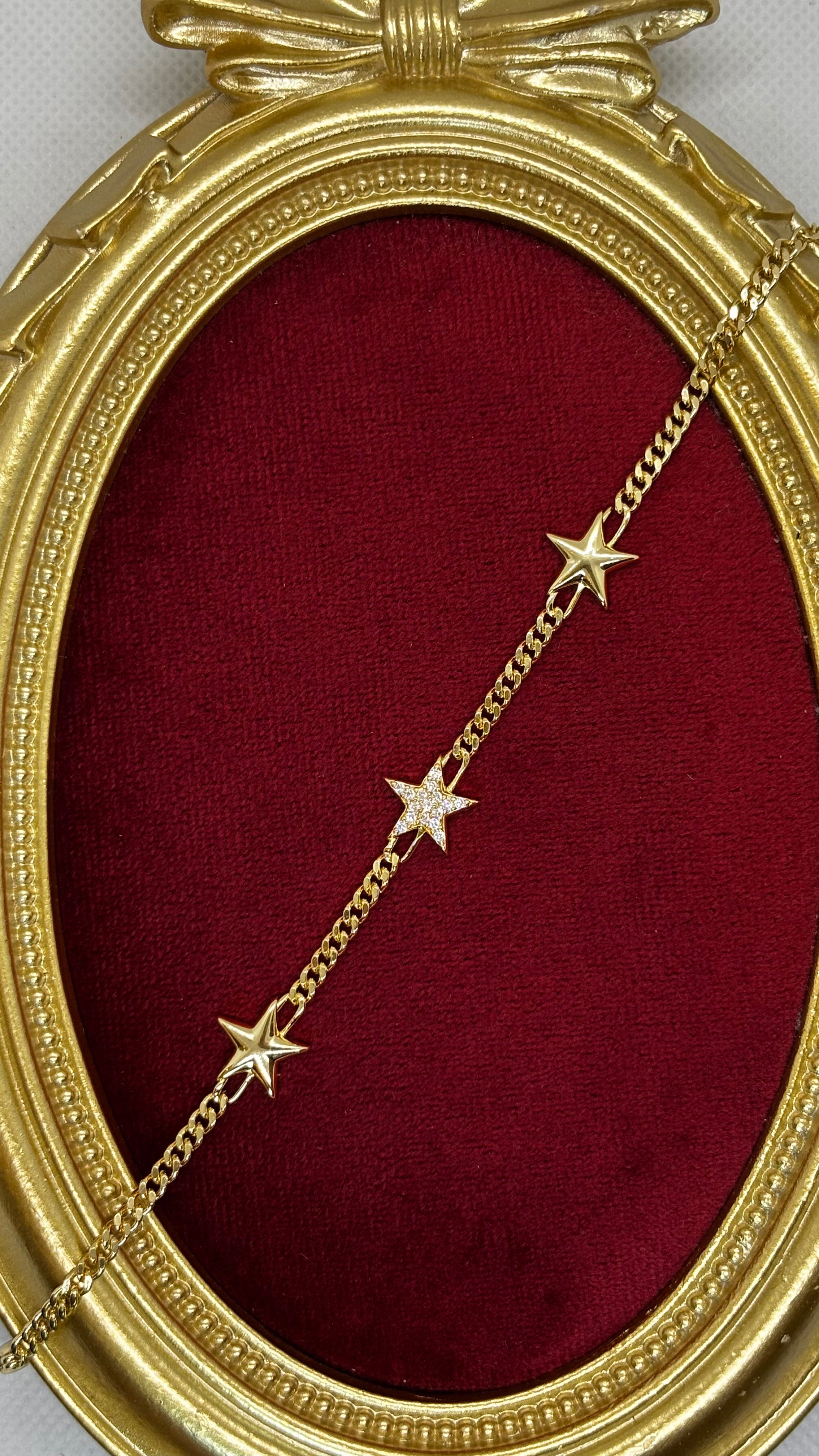 Yıldız zincirli 14k Bileklik