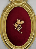 Taşlı Lale Broş