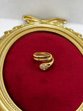 Gold Yılan Figürlü Çelik Yüzük