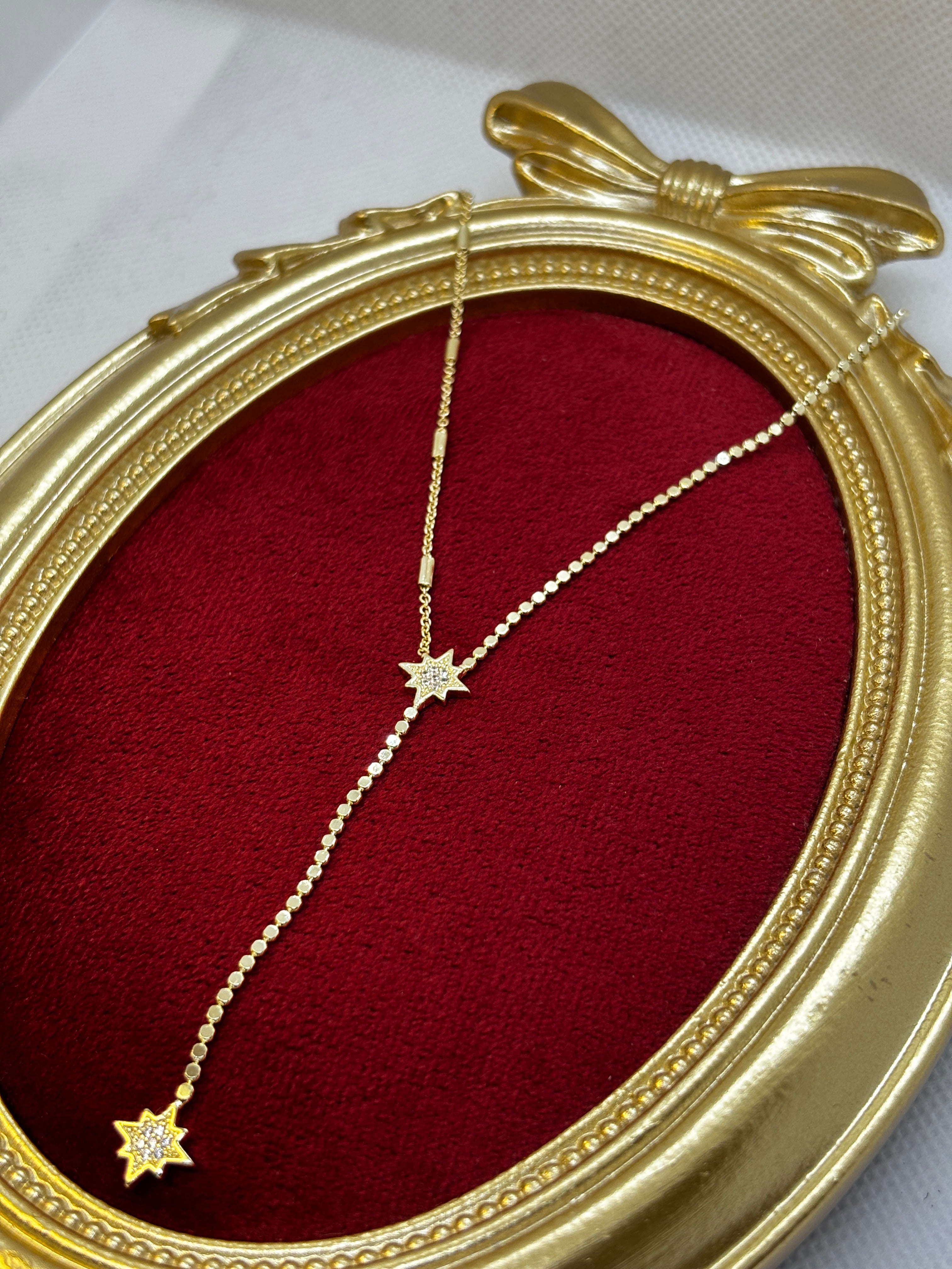 Gold Kuzey Yıldızı Y Kolye