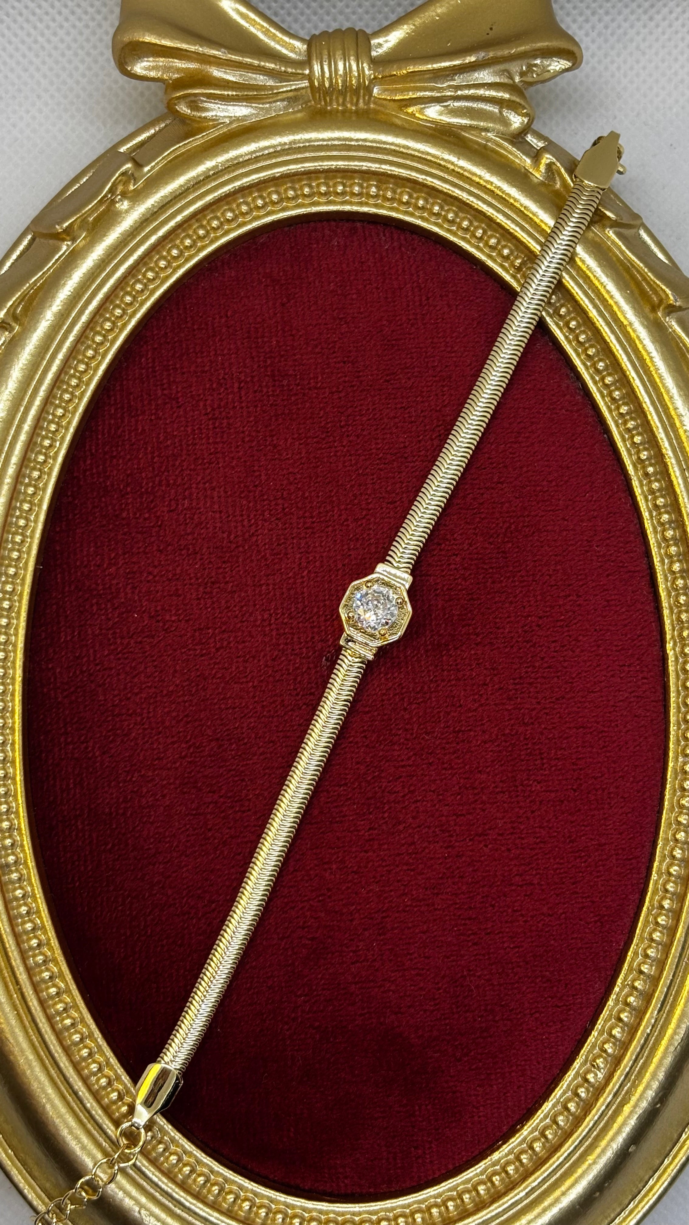 14k Gold Taşlı Bileklik