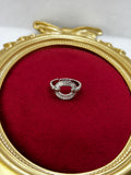 Oval Taşlı çelik Yüzük
