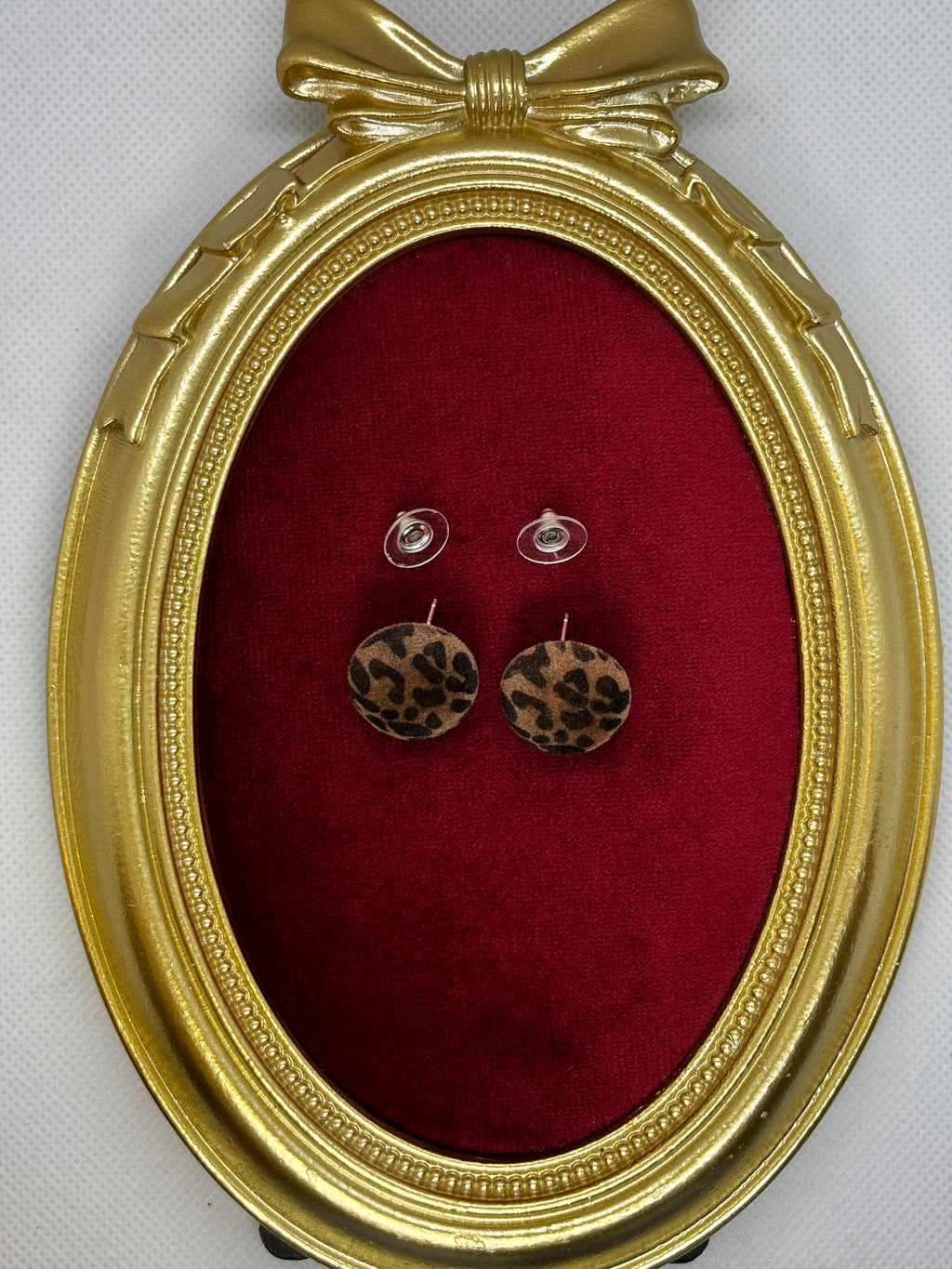 Leopar süet Küpe
