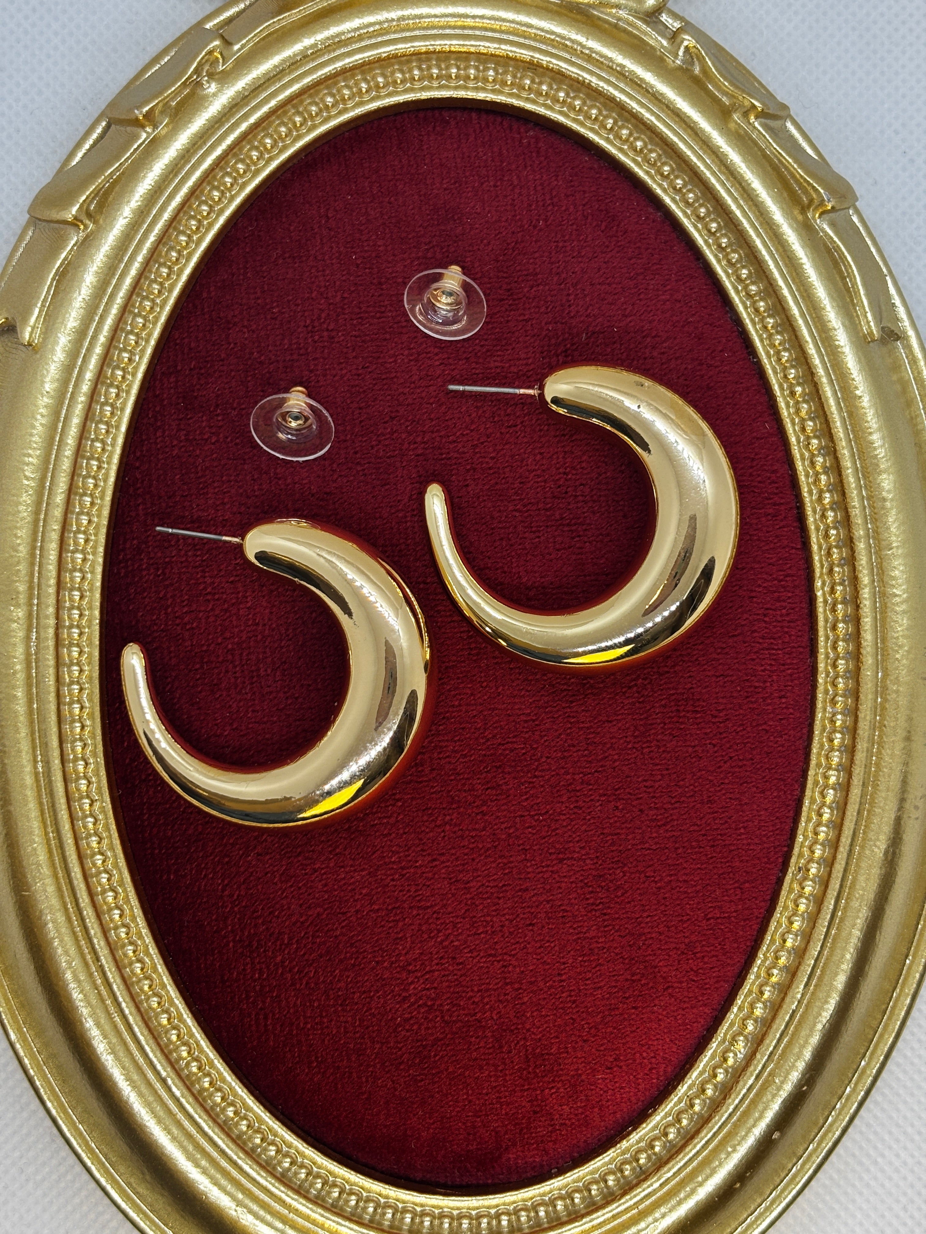 Gold Bombeli Ay Küpe