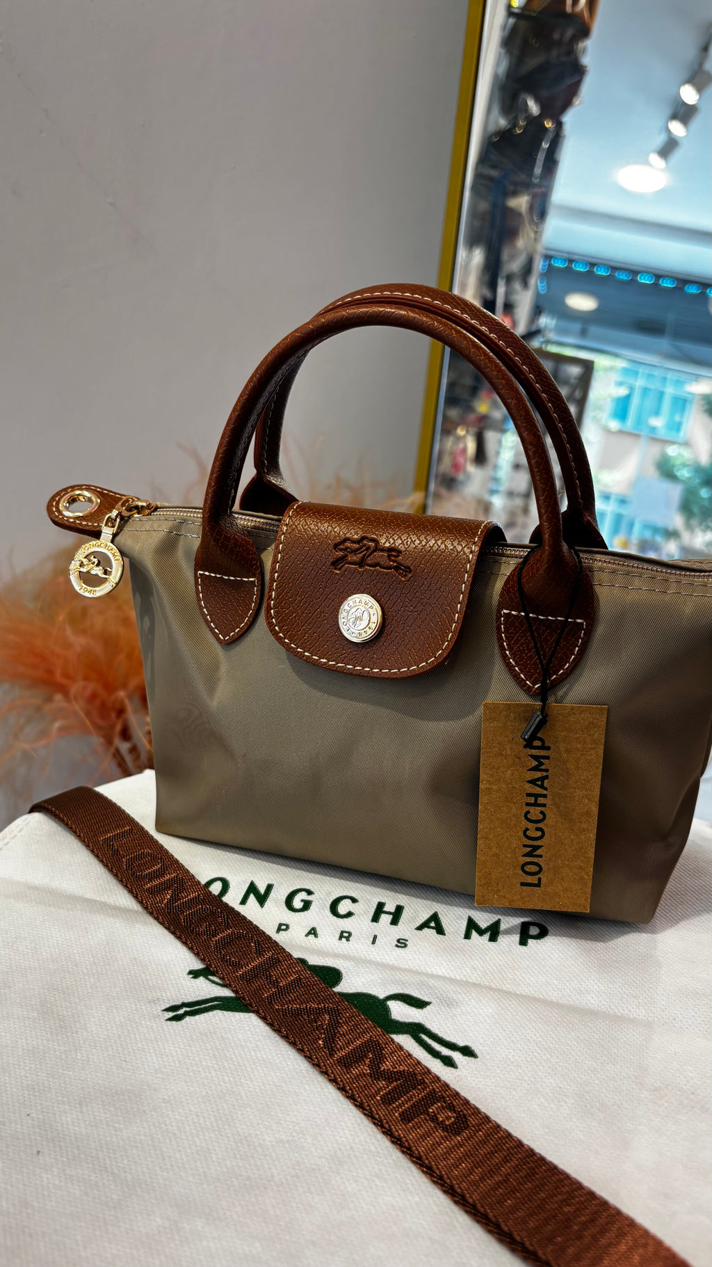 Longchamp Açık Haki Yeşil Çanta