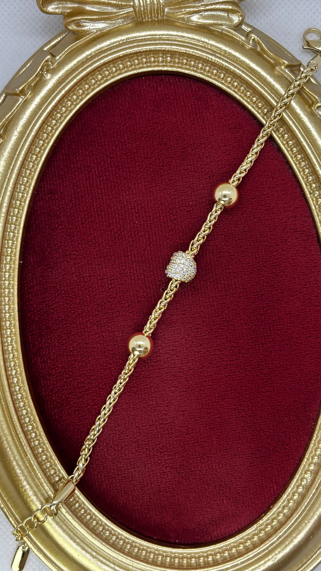 Premium Top Detaylı Gold Taşlı Bileklik