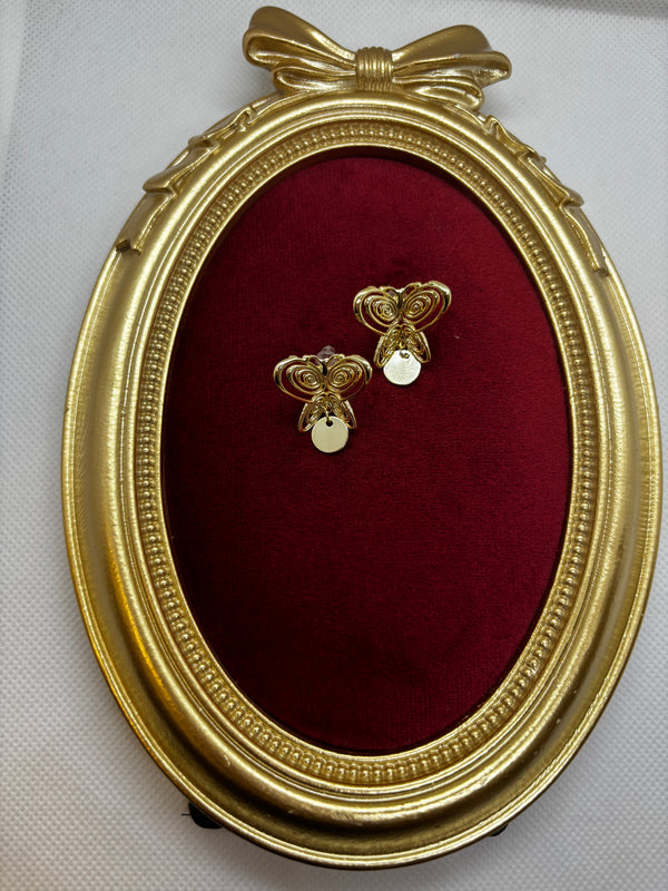 Gold Füsun Kelebek Küpe