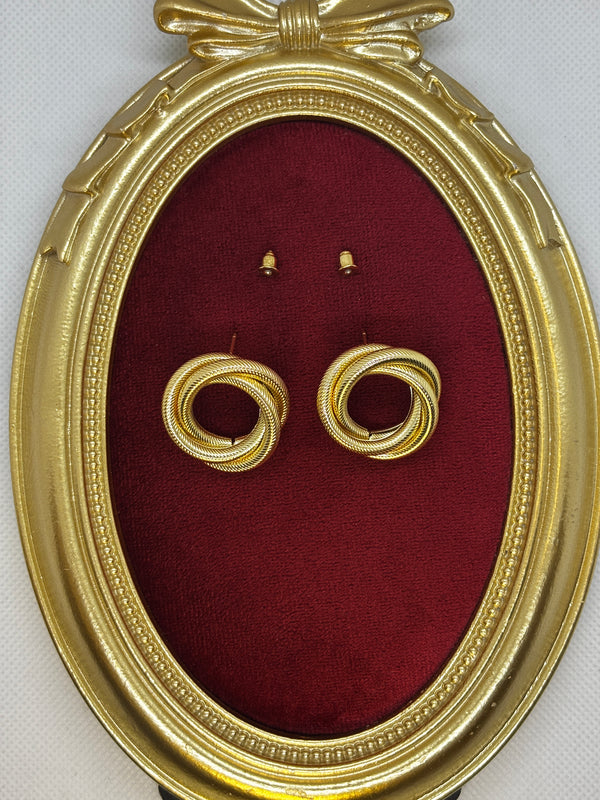 Gold Sarmal Halka Tasarımlı Küpe