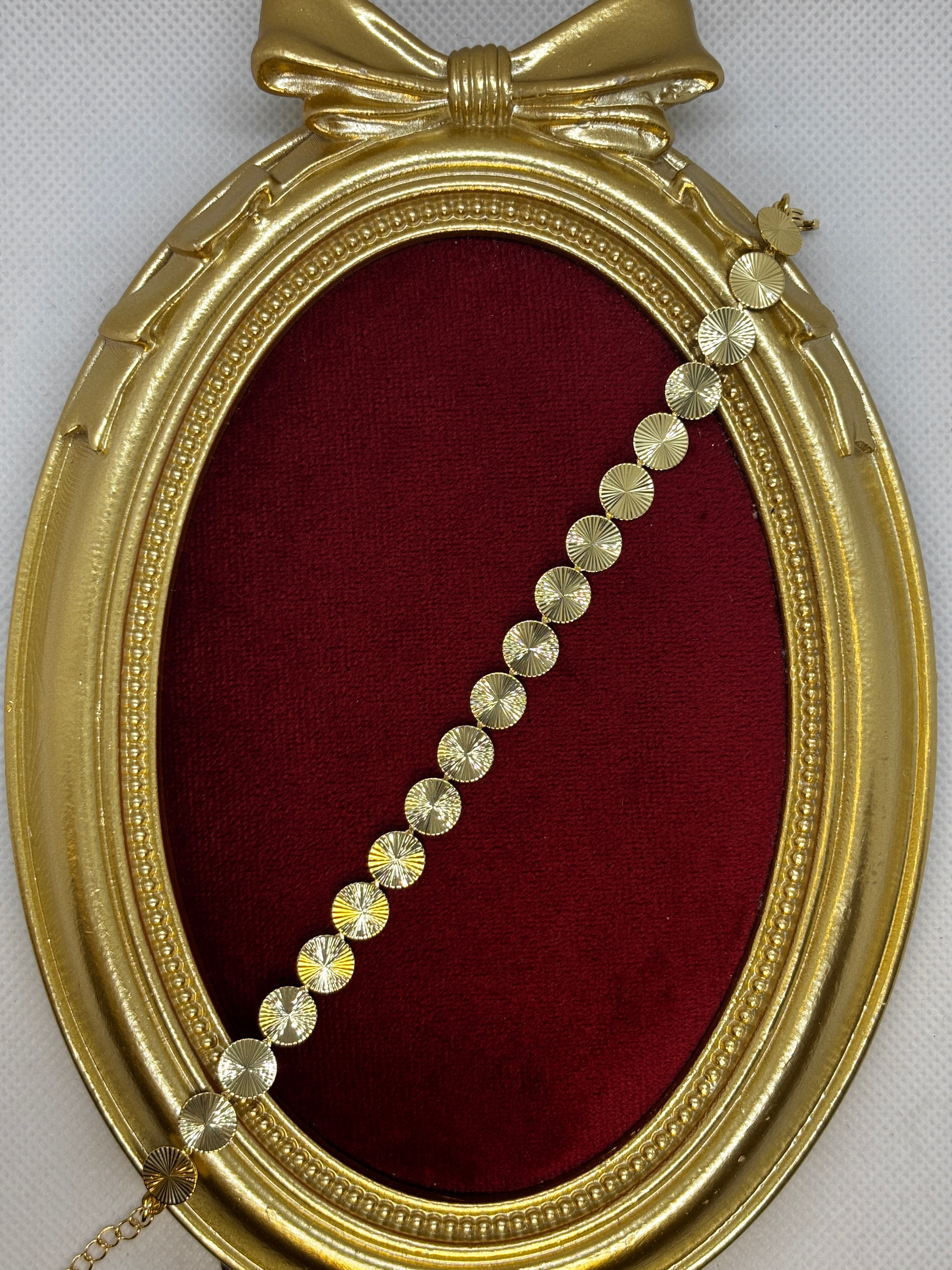 14K Yuvarlak Plaka Model Bileklik