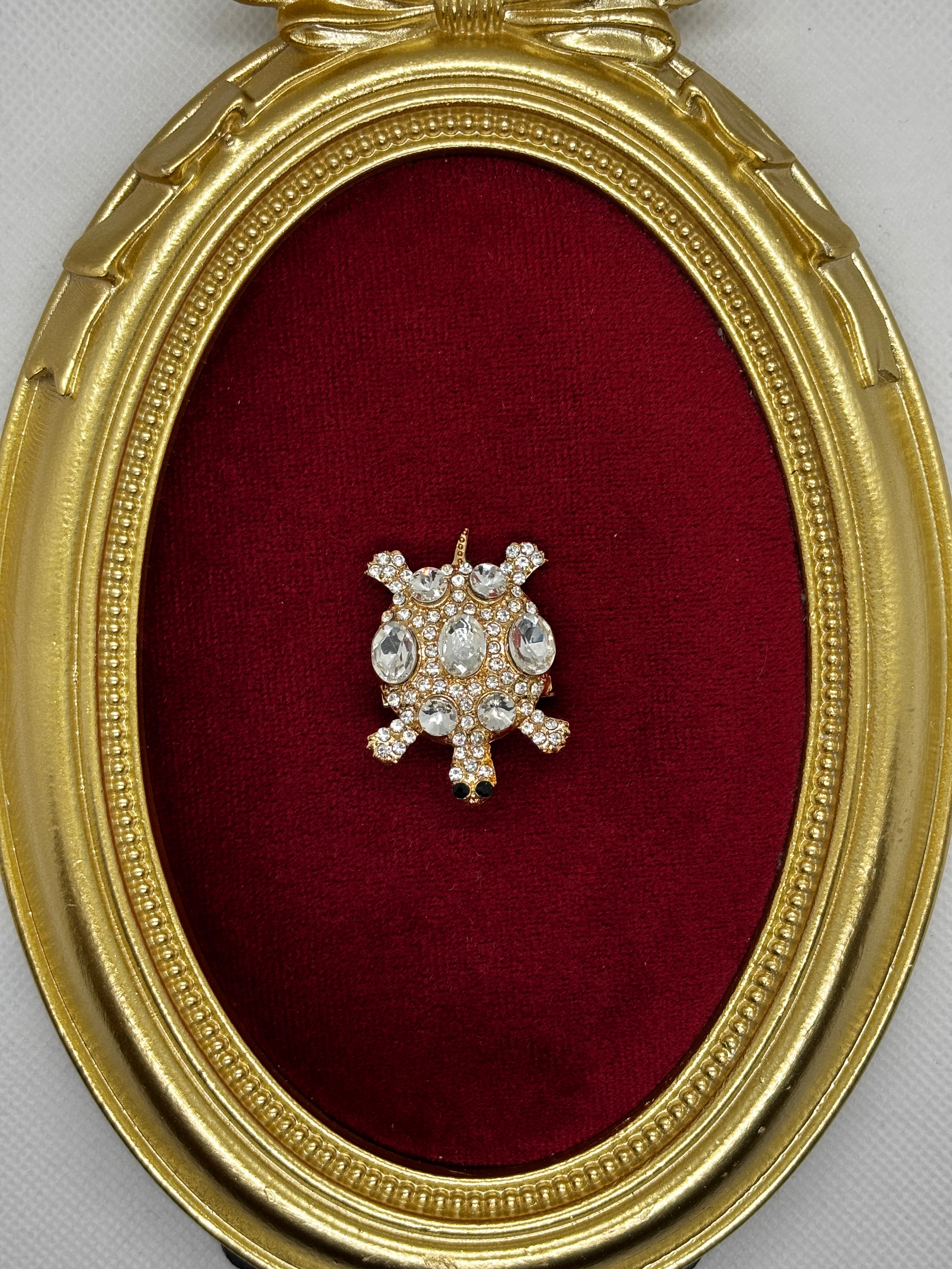Taşlı Kaplumbağa Broş